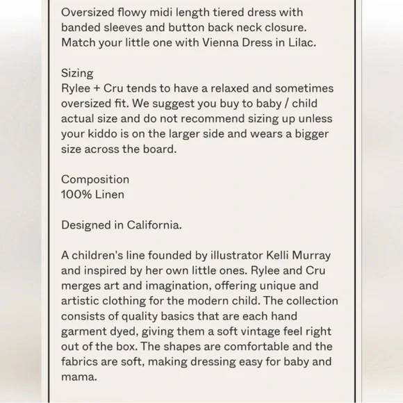 Rylee + Cru Vienna - 100% Linen Midi Dress Small - Like New - Picture 5 of 5